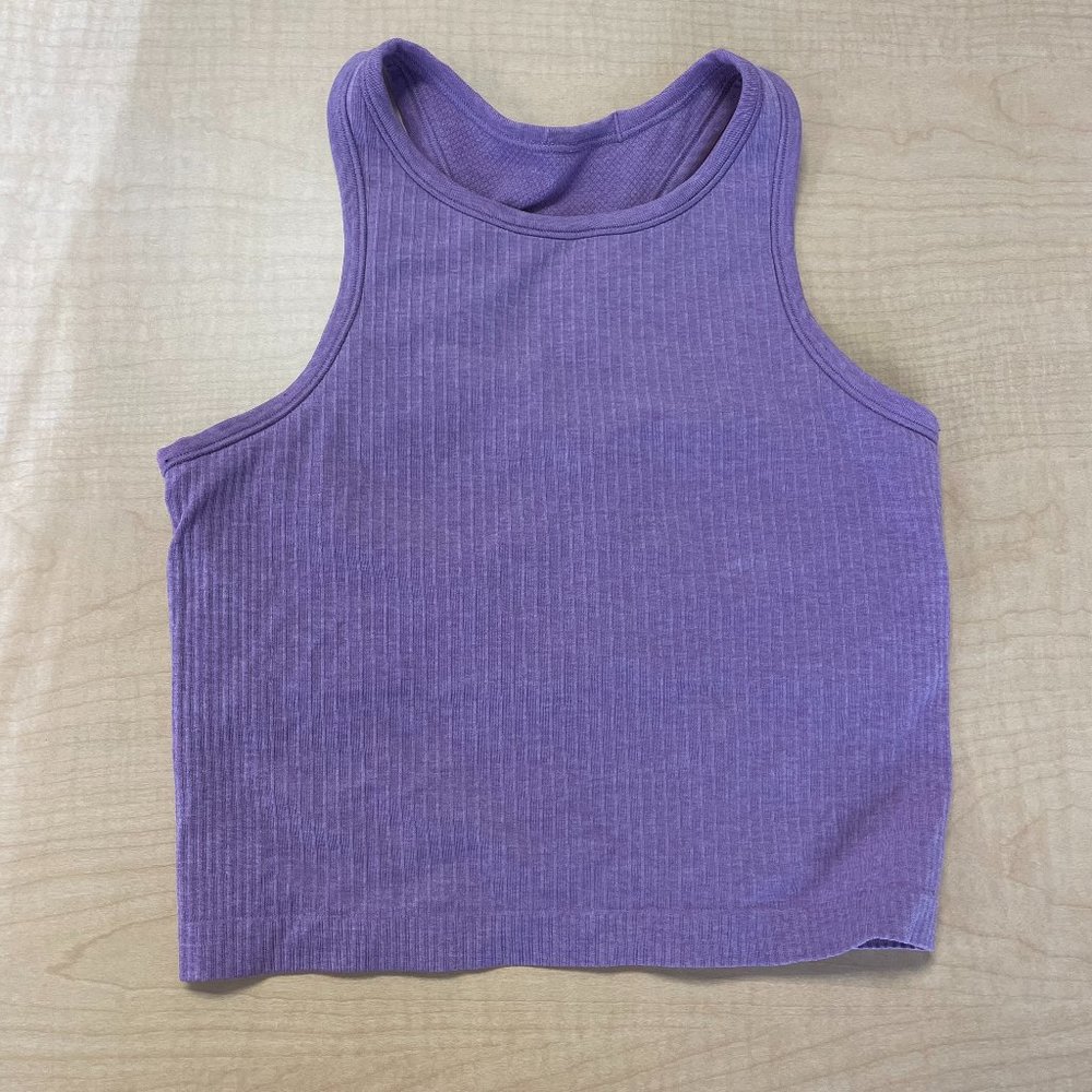 lululemon Wisteria Purple Ebb to Street Racerback Crop